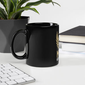 NEVER SURRENDER Black Glossy Mug