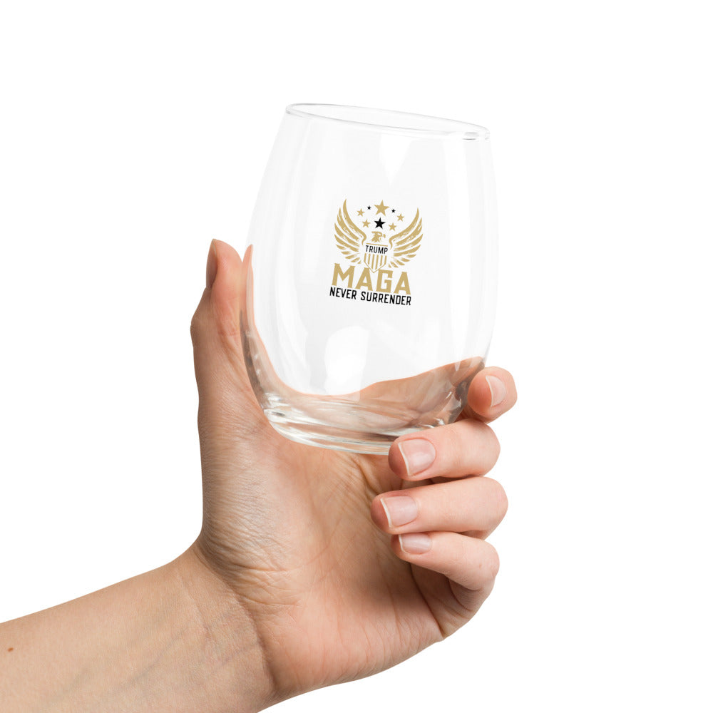 🍷  NEVER SURRENDER Wine Glass